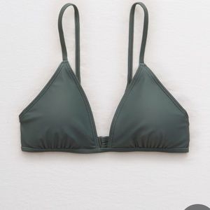 Green American Eagle Aerie Triangle Bikini Top